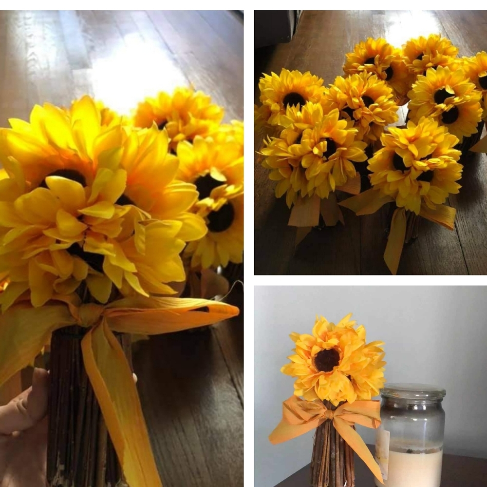 Sunflower centerpieces